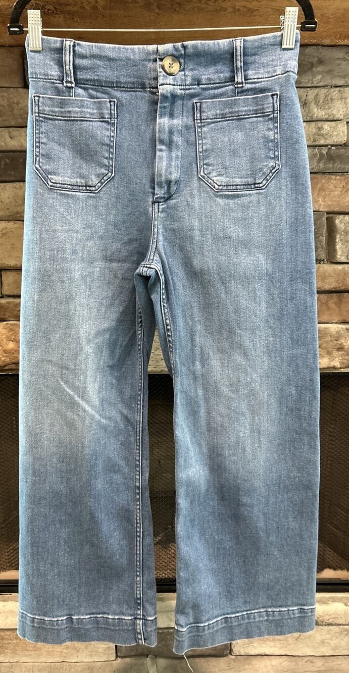 Women’s PILCRO Medium Wash Crop Flare Jeans Size 26 OB1103934 *B8